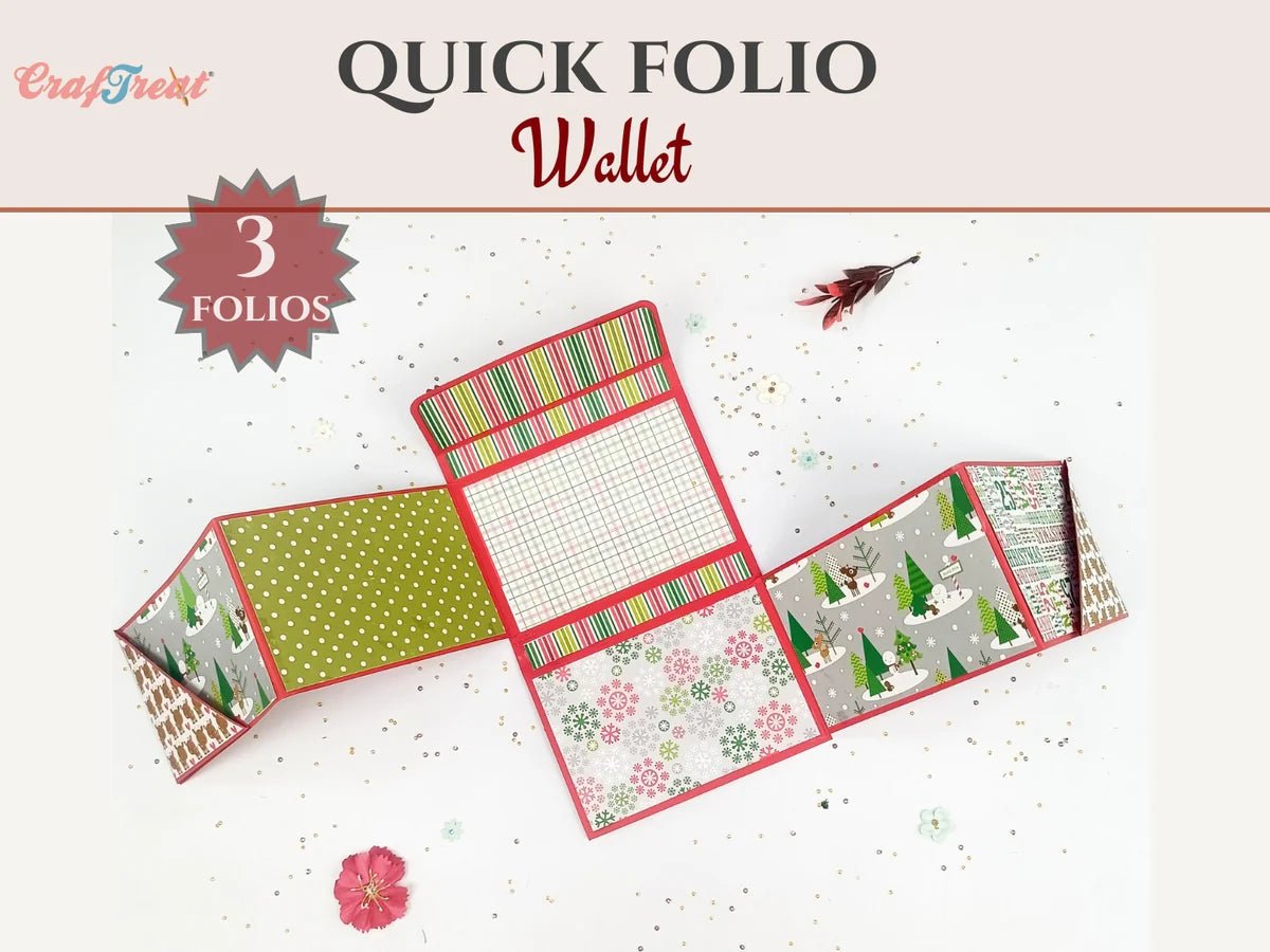 CrafTreat - Quick Folio Wallet - Black, Kraft, White - The Crafty Kiwi