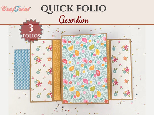 CrafTreat - Scrapbook Blank Quick Folio - Accordion - black, kraft, white - The Crafty Kiwi
