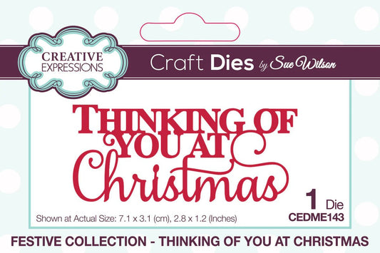 Creative Expressions - Mini Sentiment Die - Thinking of you at Christmas - The Crafty Kiwi