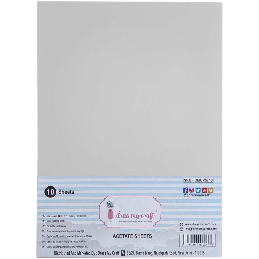 Dress My Craft - A4 Acetate Sheets (10/sheets) – The Crafty Kiwi