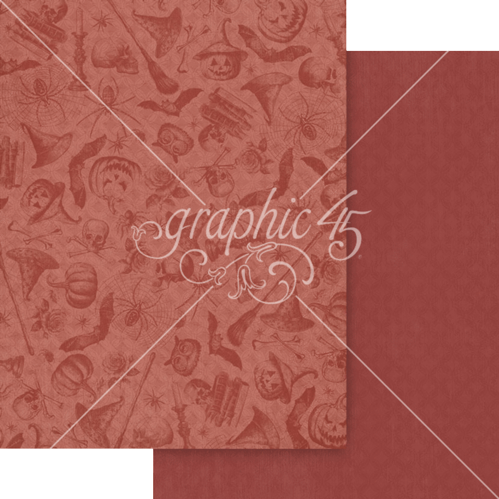 Graphic 45 - Ghostly Greetings - 8.5x11 Inch Patterns & Solids Pack