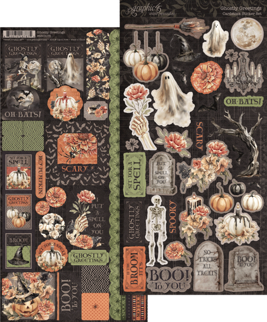 Graphic 45 - Ghostly Greetings Sticker Set