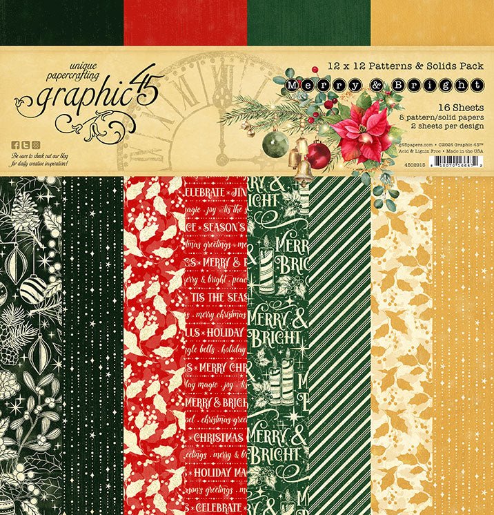 Graphic 45 - Merry & Bright Bundle Kit - The Crafty Kiwi