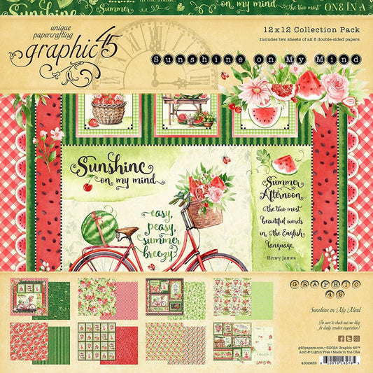 Graphic 45 - Sunshine on my Mind Bundle Kit - The Crafty Kiwi