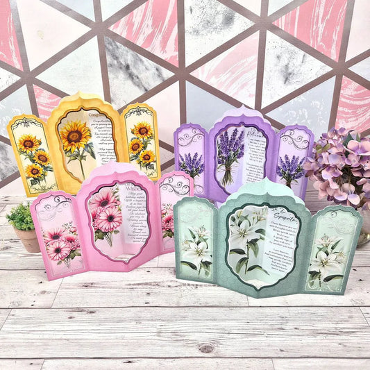 Hunkydory Crafts - Window to the Heart - Floral Wishes Concept Card Kit (8/pk)