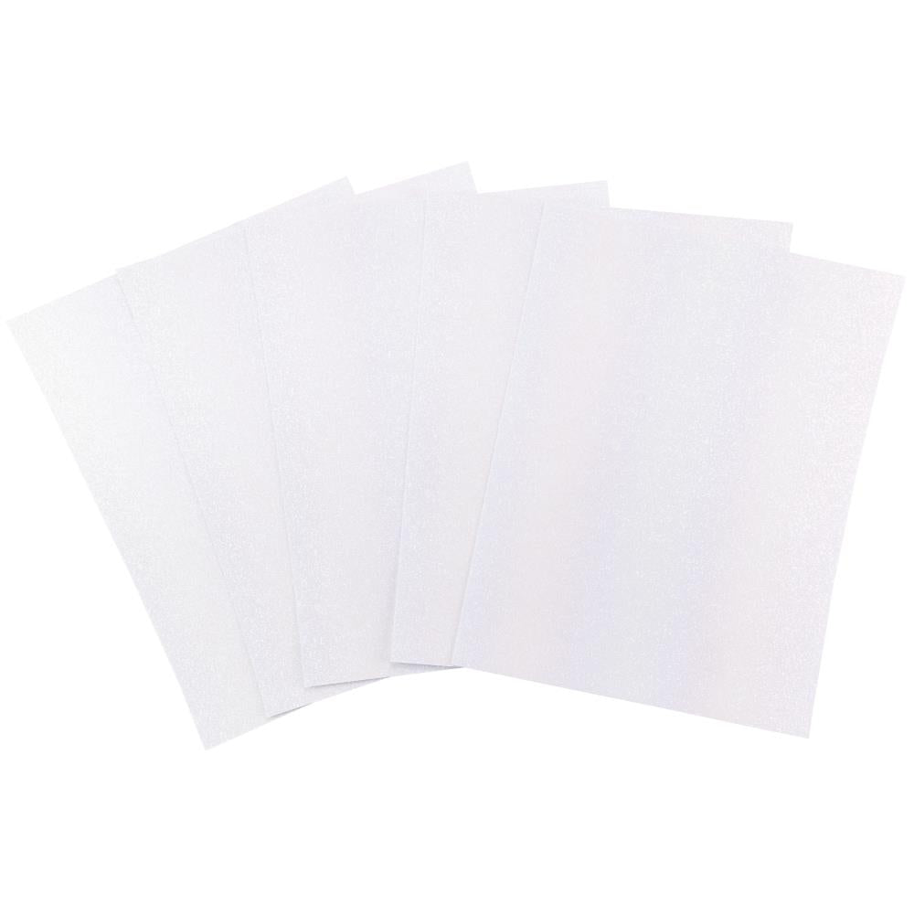 Harmony Paper - Glitter Cardstock - 8.5"X11" - Diamond White Iridescent (1/sheet) - The Crafty Kiwi