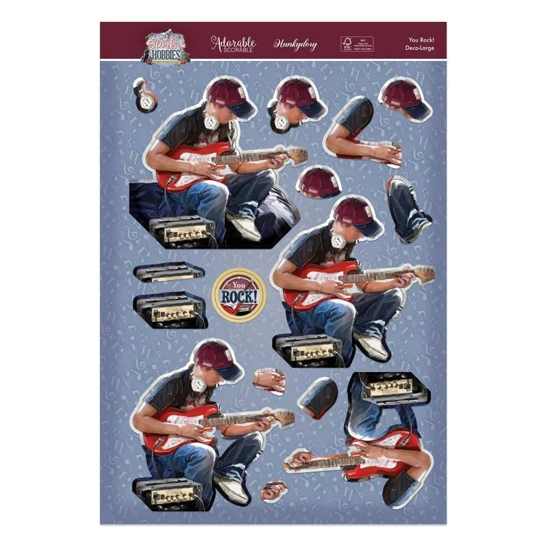 Hunkydory Crafts - 3D Decoupage Large Set - You Rock!