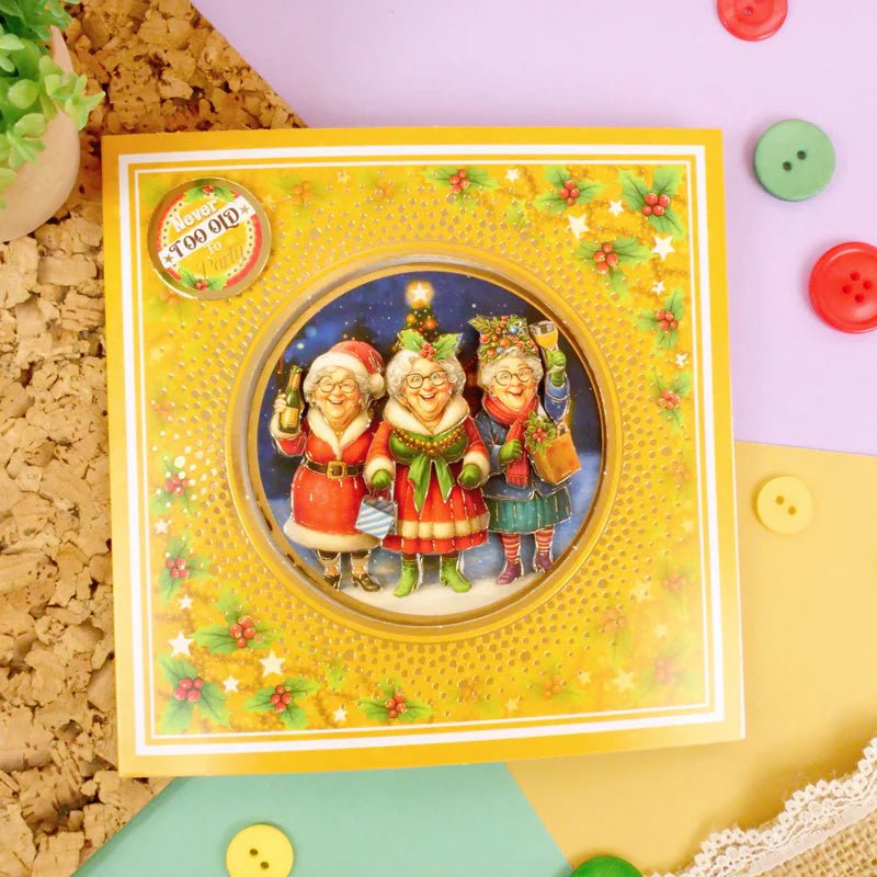 Hunkydory Crafts - Delightful Golden Oldies Festive Fun Decoupage Card Kit - The Crafty Kiwi