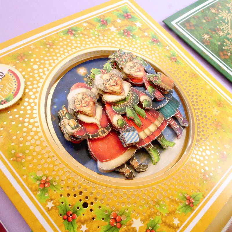 Hunkydory Crafts - Delightful Golden Oldies Festive Fun Decoupage Card Kit - The Crafty Kiwi