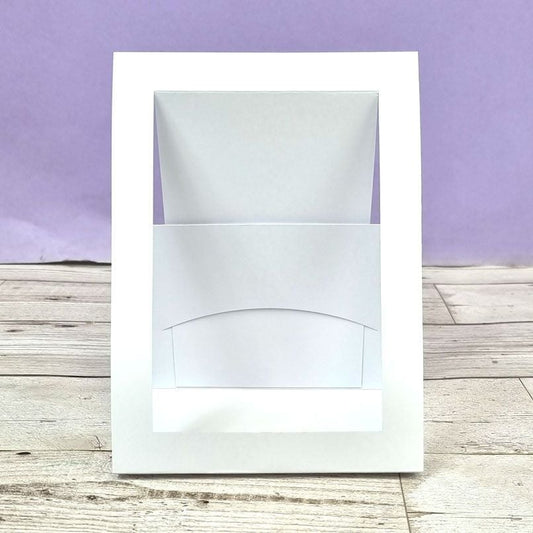 Hunkydory Crafts - Luxury Shaped Card Blanks & Envelopes - Easel Aperture Card (5/pack) - The Crafty Kiwi