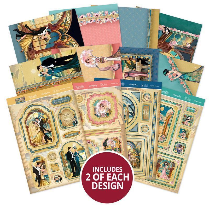 Hunkydory - Luxury Topper Collection - Art Deco Paradise (makes 4 cards) - The Crafty Kiwi