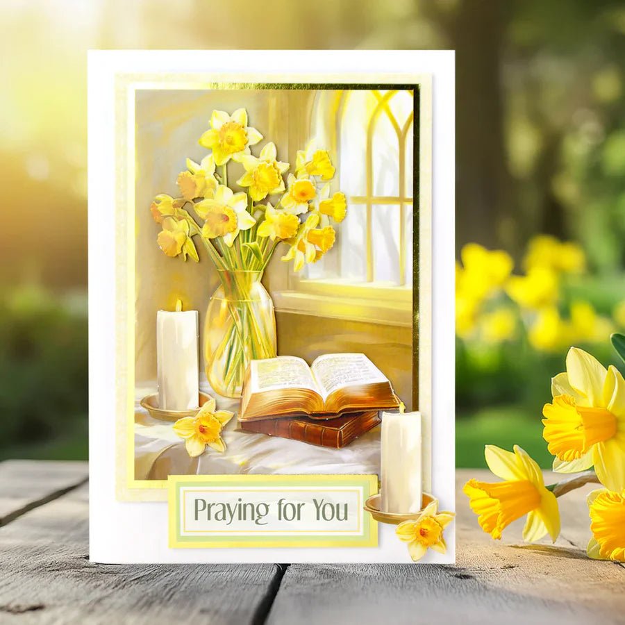 Katy Sue - 3D Die Cut Decoupage - Daffodil Window - The Crafty Kiwi