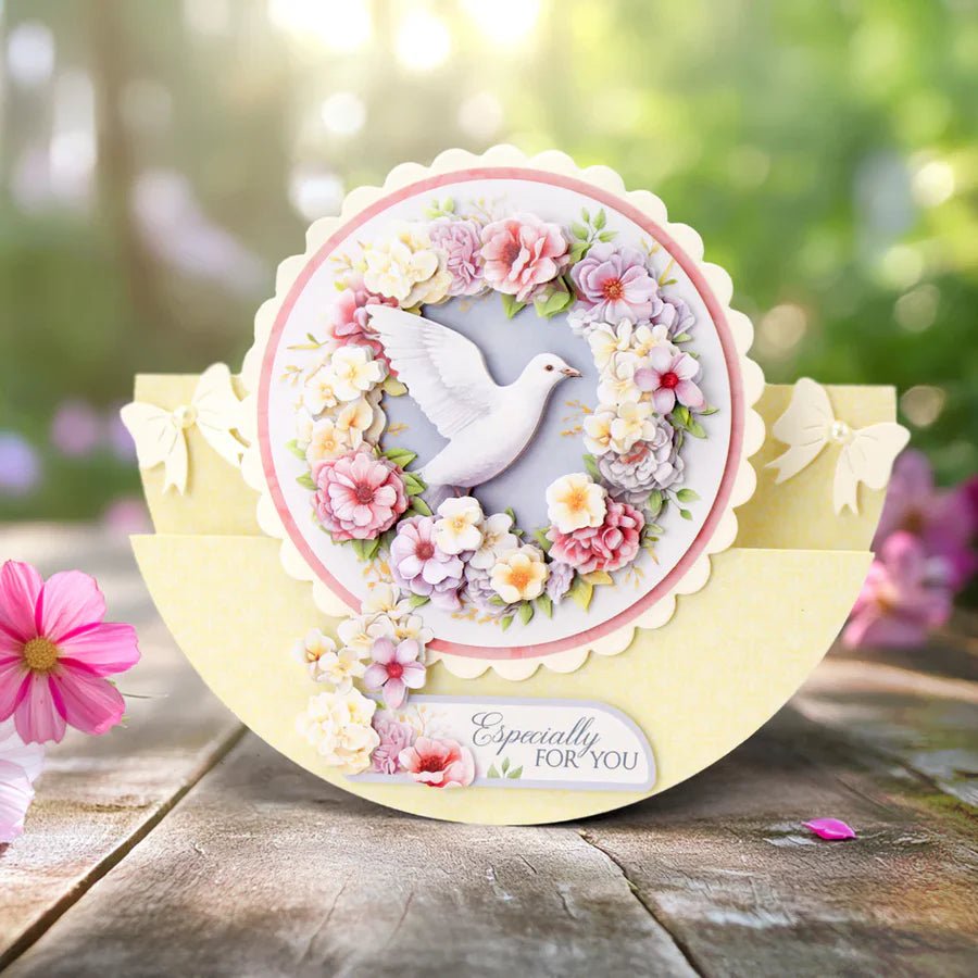 Katy Sue - 3D Die Cut Decoupage - Dove with Flowers (1/sheet) - The Crafty Kiwi