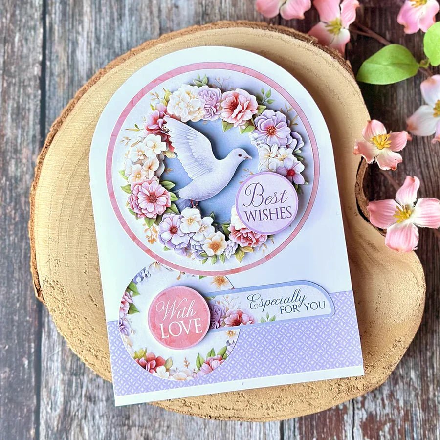 Katy Sue - 3D Die Cut Decoupage - Dove with Flowers (1/sheet) - The Crafty Kiwi