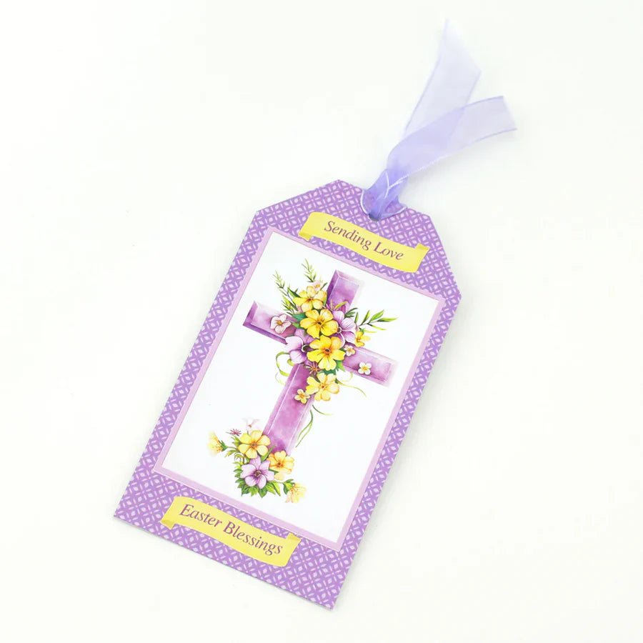 Katy Sue - 3D Die Cut Decoupage - Lilac Floral Cross (1/sheet) - The Crafty Kiwi