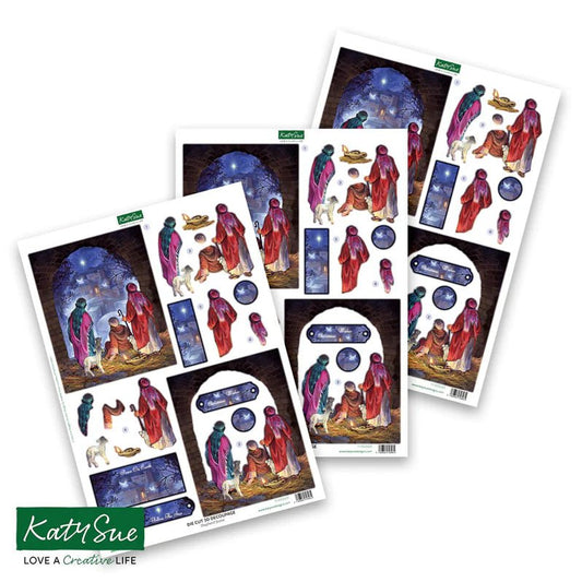 Katy Sue - 3D Die Cut Decoupage – Shepherds Scene (1/sheet) - The Crafty Kiwi