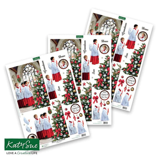 Katy Sue - 3D Die Cut Decoupage – Singing Choir (1/sheet) - The Crafty Kiwi