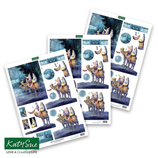 Katy Sue - 3D Die Cut Decoupage – Wise Men Scene (1/sheet) - The Crafty Kiwi