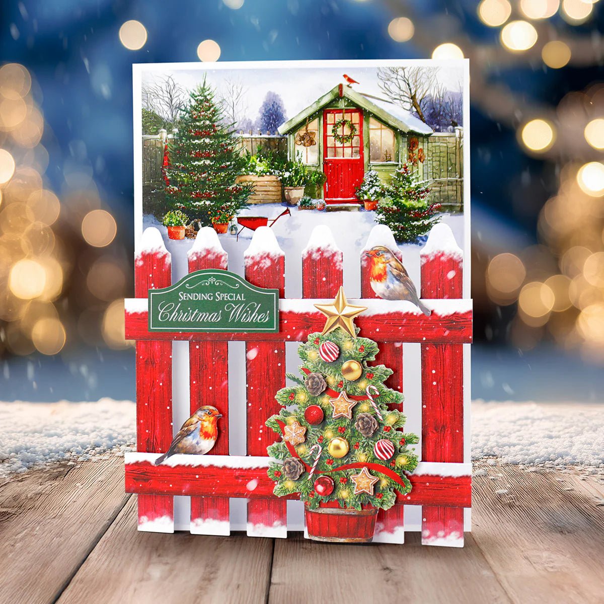 Katy Sue - Christmas Garden Picket Fence Card Making Kit (4/pack) - The Crafty Kiwi