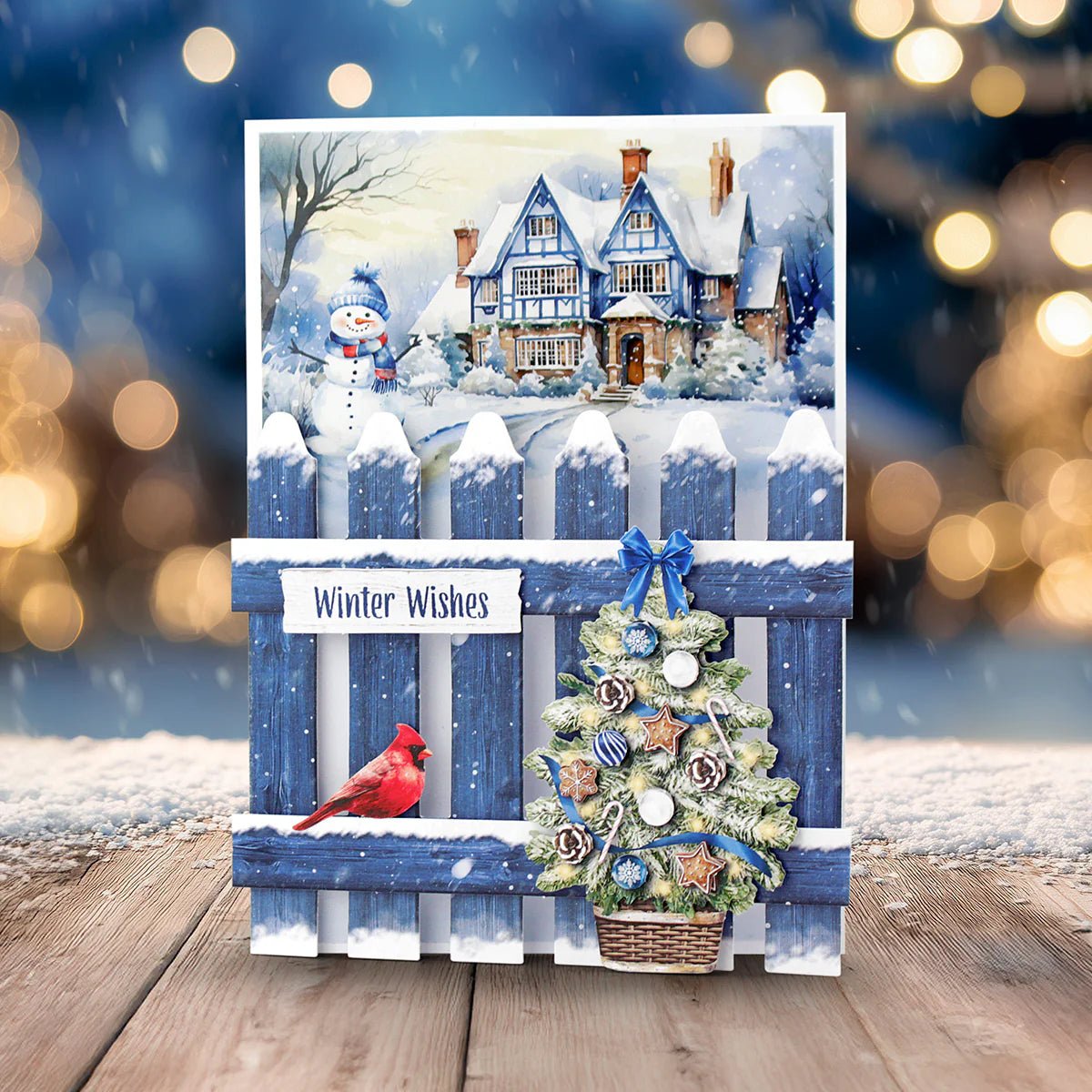 Katy Sue - Christmas Garden Picket Fence Card Making Kit (4/pack) - The Crafty Kiwi