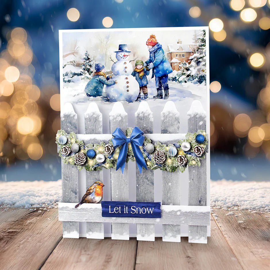 Katy Sue - Christmas Garden Picket Fence Card Making Kit (4/pack) - The Crafty Kiwi