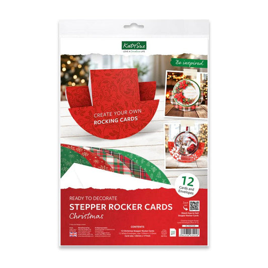 Katy Sue - Christmas Stepper Rocker Cards & Envelopes (6/pack) - The Crafty Kiwi