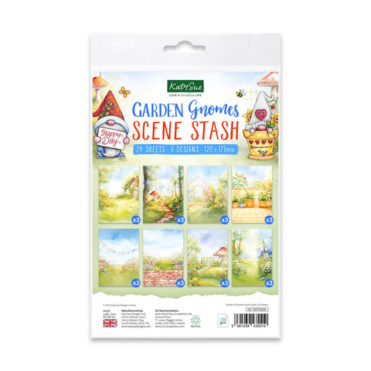 Katy Sue - Garden Gnomes Scene Stash (8/sheets)