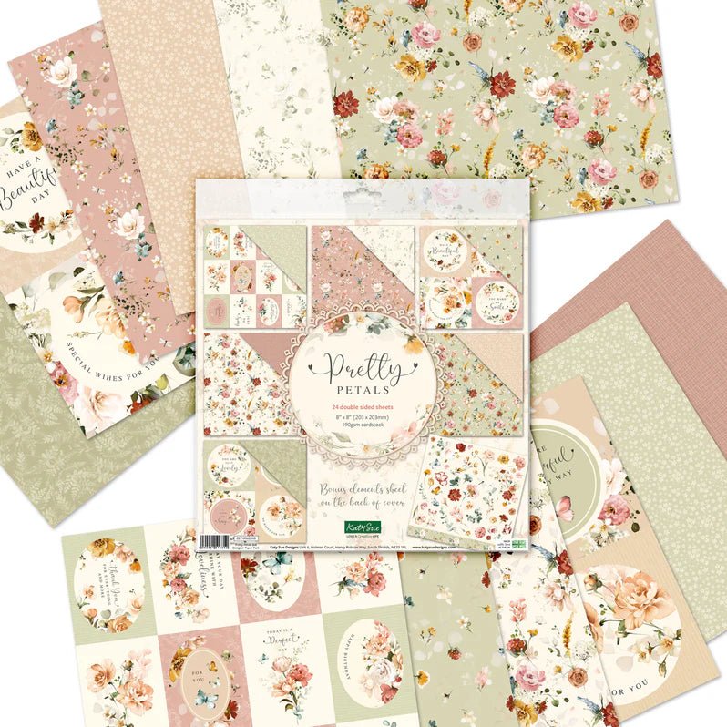 Katy Sue - Pretty Petals 8x8 Paper Pack - The Crafty Kiwi