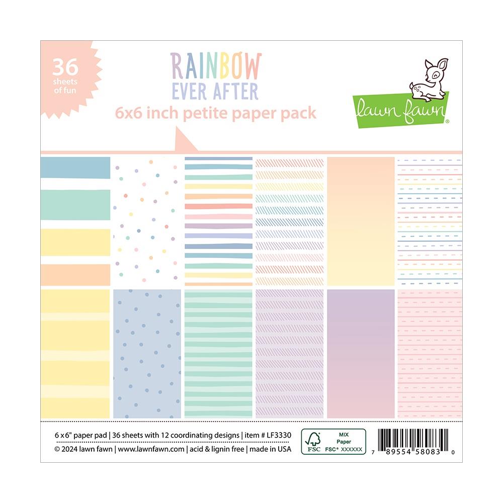 Lawn Fawn - 6x6 Rainbow Ever After Paper Pack - The Crafty Kiwi