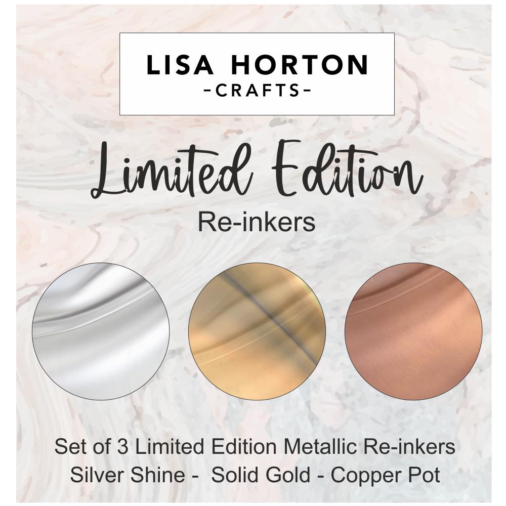 Lisa Horton - Metallic Ink - Reinkers (3/pack) - The Crafty Kiwi