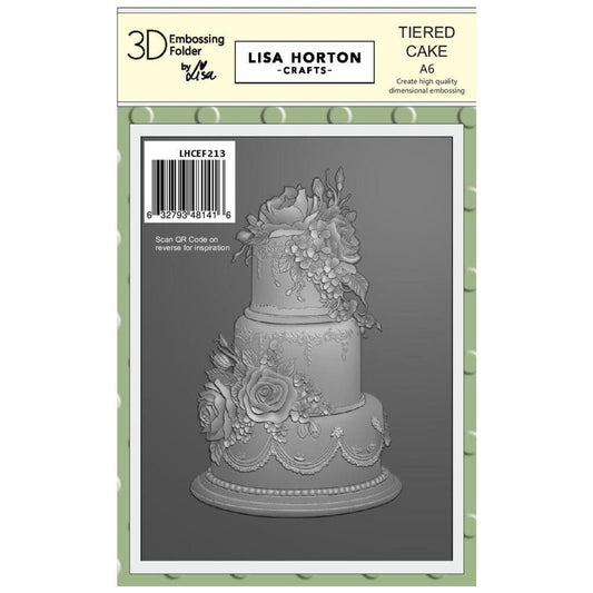 Lisa Horton - Tiered Cake 3D Embossing Folder - The Crafty Kiwi