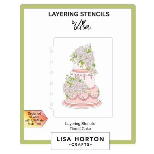 Lisa Horton - Tiered Cake Layering Stencil - The Crafty Kiwi