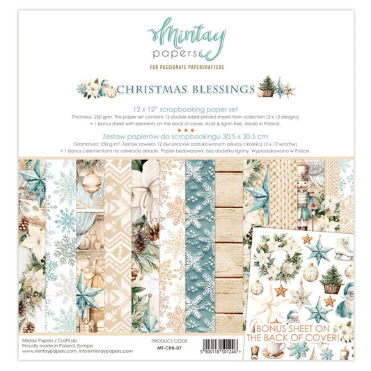 Mintay - Christmas Blessings 12x12 Paper Pack - The Crafty Kiwi