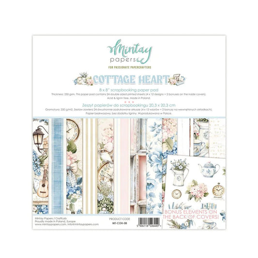 Mintay - Cottage Heart 8x8 Paper Pack - The Crafty Kiwi