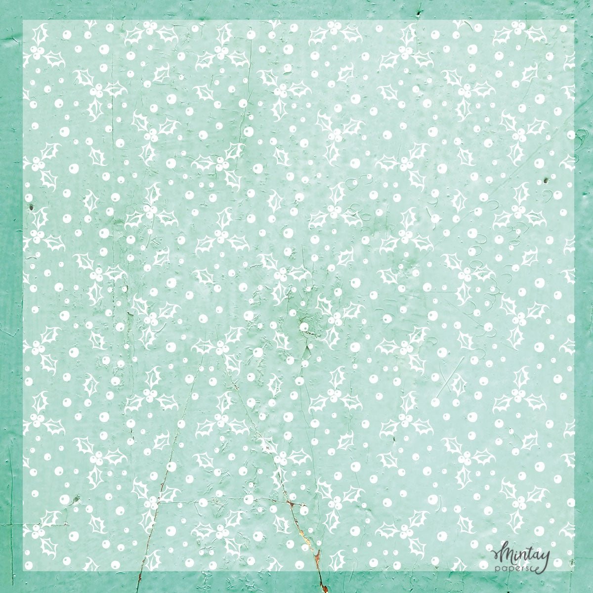 Mintay - Decorative Vellum 12x12 - Holly Leaves (1/sheet) - The Crafty Kiwi