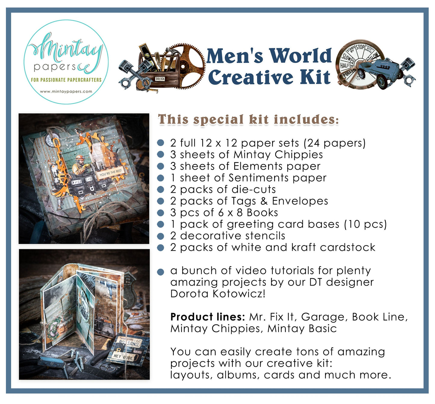 Mintay - Men's World Creative Kit - The Crafty Kiwi