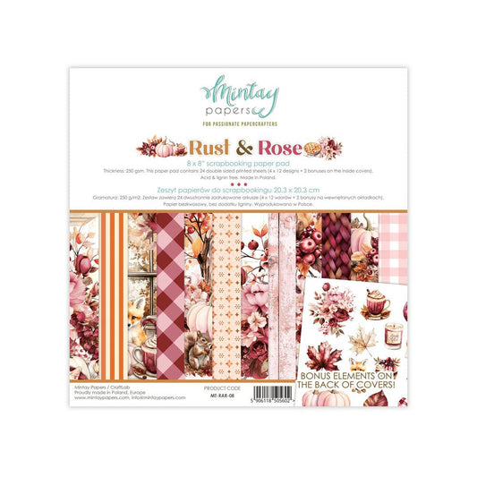 Mintay - Rust & Rose 8x8 Paper Pack - The Crafty Kiwi