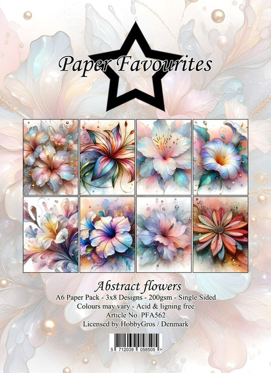 Paper Favourites - A6 Paper Pack - Abstract Flowers - The Crafty Kiwi