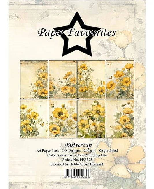Paper Favourites - A6 Paper Pad - Buttercup - The Crafty Kiwi