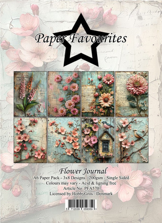 Paper Favourites - A6 Paper Pad - Flower Journal - The Crafty Kiwi