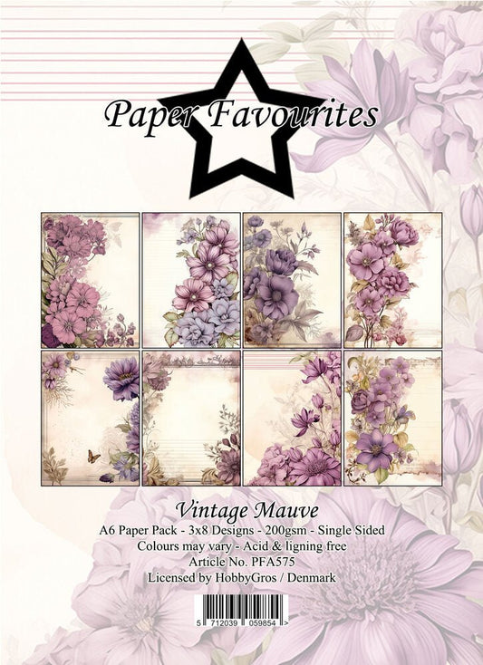 Paper Favourites - A6 Paper Pad - Vintage Mauve - The Crafty Kiwi