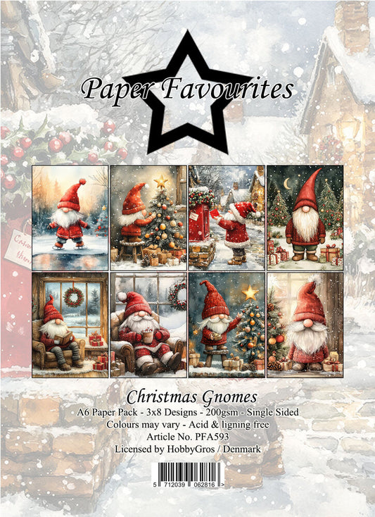 Paper Favourites - A6 Paper Pack - Christmas Gnomes