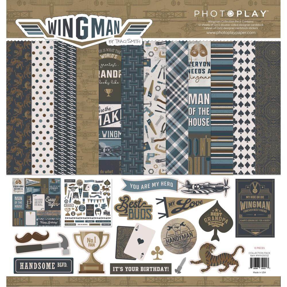 PhotoPlay - 12x12 Paper Pack - Wingman - The Crafty Kiwi