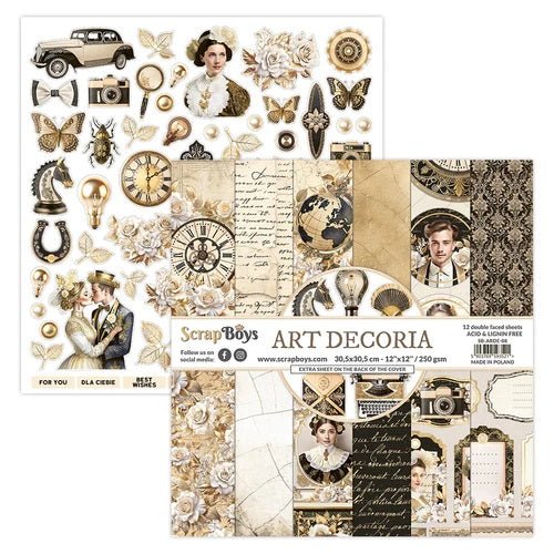 ScrapBoys - Art Decoria - 12x12 Paper Pack - The Crafty Kiwi