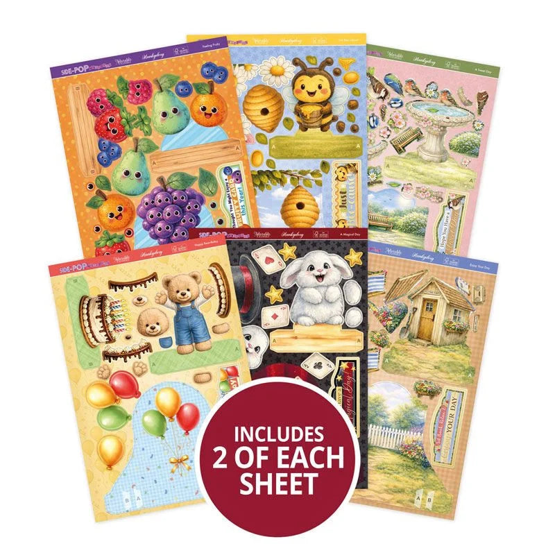 Hunkydory Crafts - Side-Pop Stepper Cards - Set 1 - Gold (6 cards)