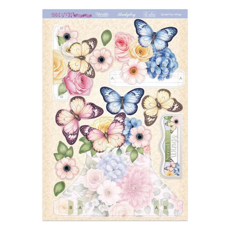Hunkydory Crafts - Side-Pop Stepper Card - Spread Your Wings