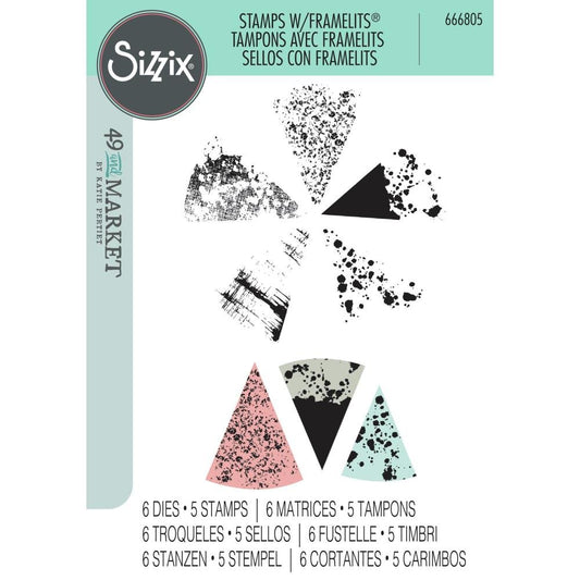 Sizzix - A5 Clear Stamps w/Framelits Dies By 49 and Market - Build - a - Burst Painterly - The Crafty Kiwi