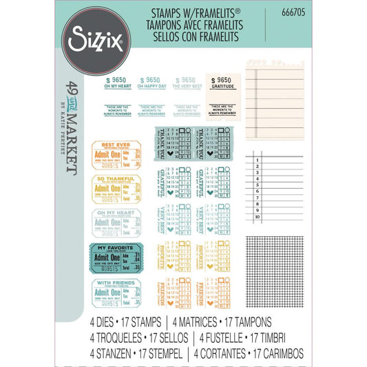 Sizzix - A5 Clear Stamps with Framlits Die - Forever Journal Essentials - The Crafty Kiwi