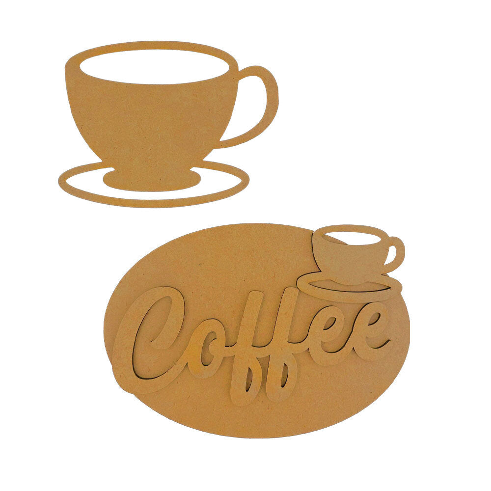 Stamperia - Coffee and Chocolate - MDF Crafty Shapes Blanks Cup and Plate
