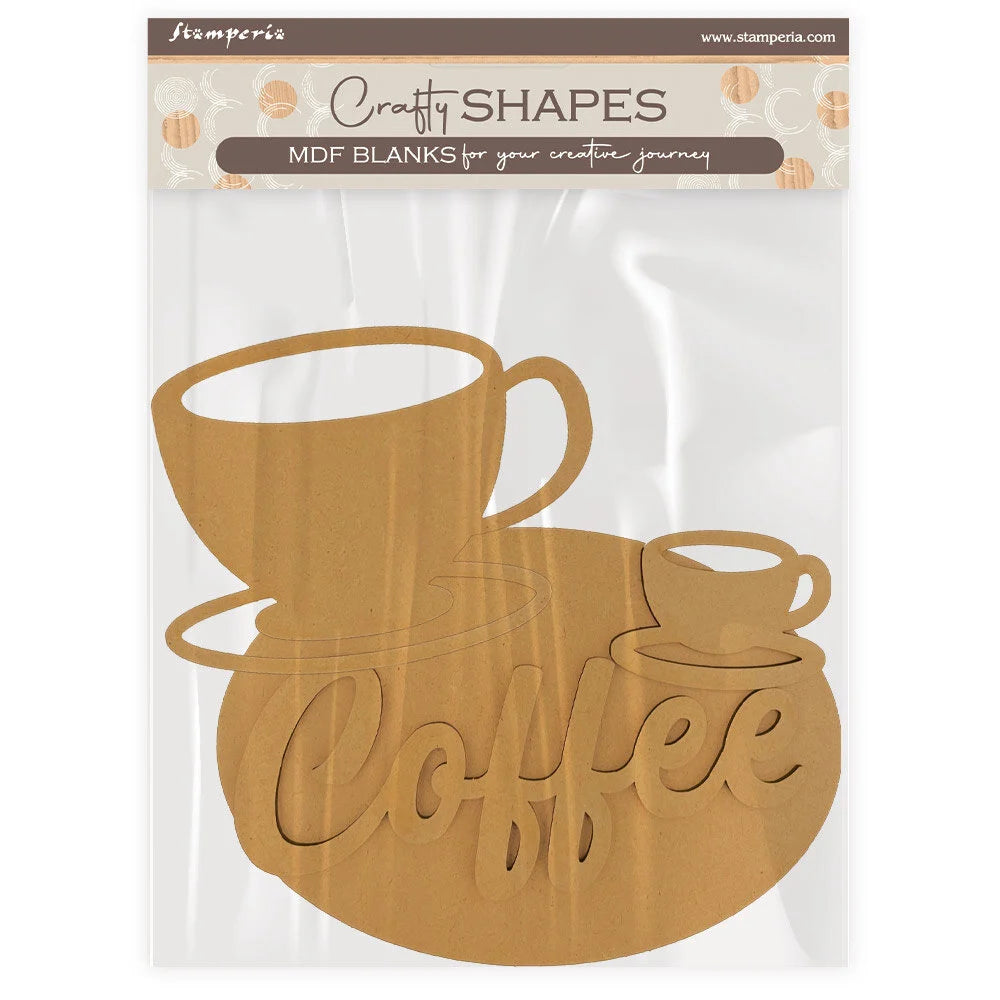 Stamperia - Coffee and Chocolate - MDF Crafty Shapes Blanks Cup and Plate